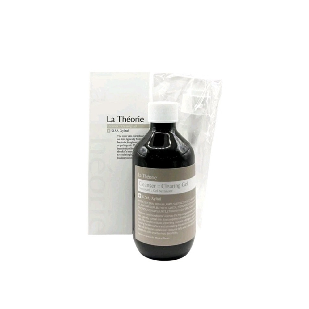La Theorie Cleanser Clearing Gel + SLSA & Xylitol, 210ml/7.1 fl oz LRG WITH PUMP